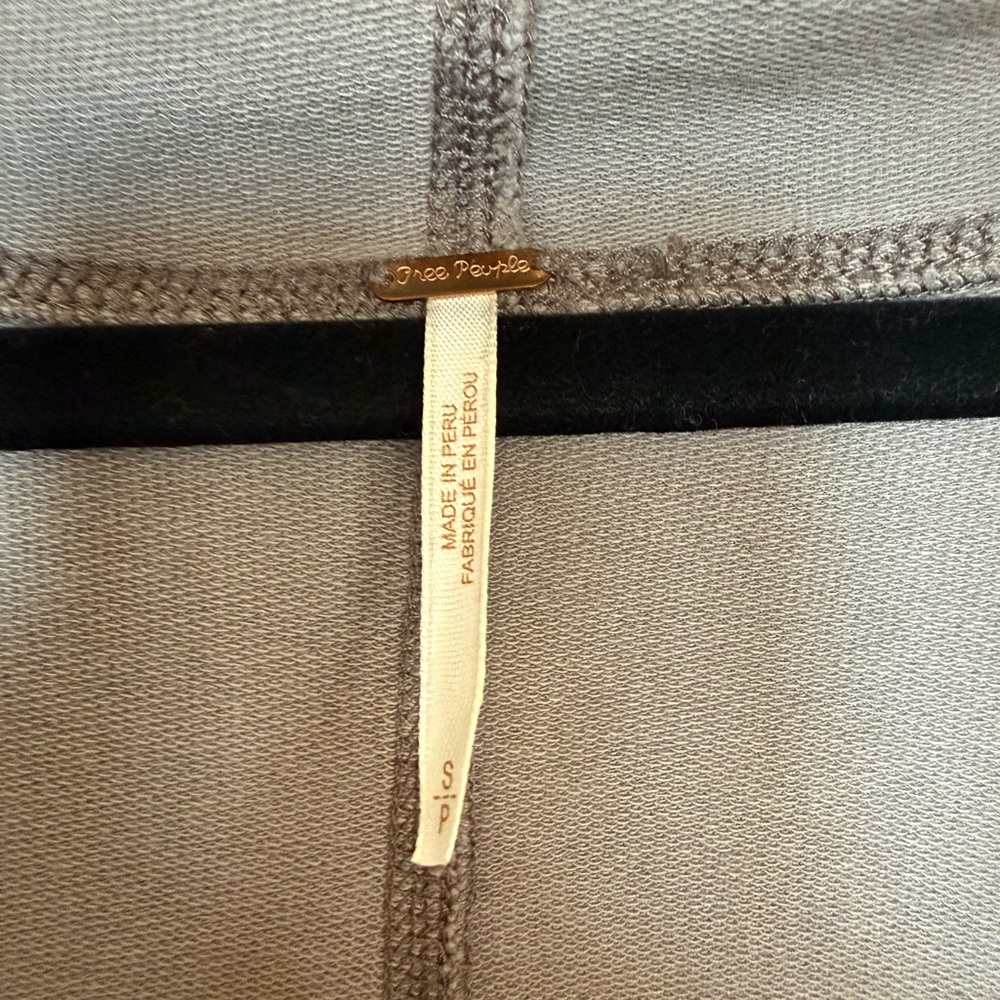 Free People Taupe Queen of Hearts Tunic Sweatshirt - Size Small - Picture 7 of 11